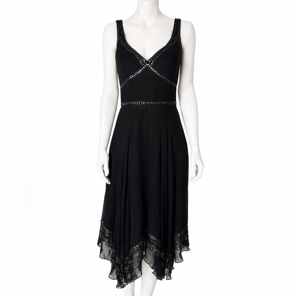 Adrianna Papell black Y2K evening gown vintage